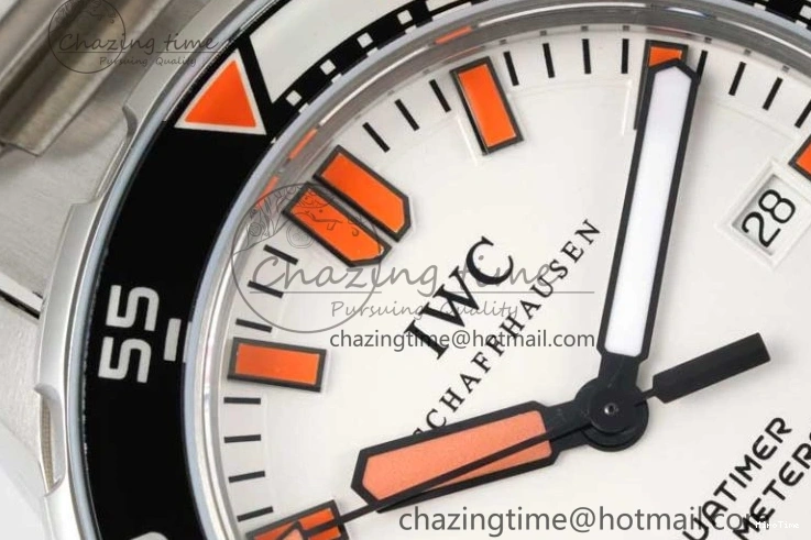 MIROTIME 0115 BestValue Aquatimer Automatic SS RSF 1:1 Best Edition White Orange Dial on SS Bracelet A 7072